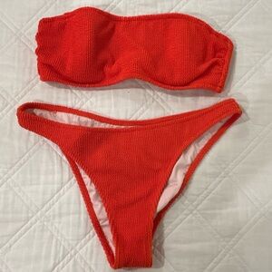 Target. Women’s medium, red strapless bikini.